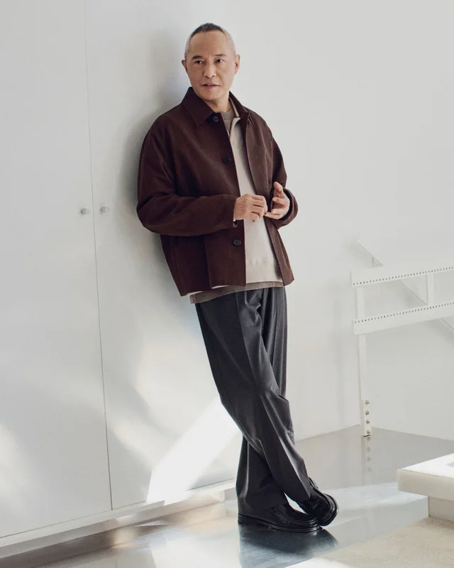 Theory Boxy Jacket in Twill Blend in ESPRESSO BEAN, photo 6 of 14 from Theory