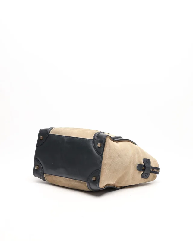 Celine Luggage Mini Bag in Suede from A Retro Tale, photo 4 of 15