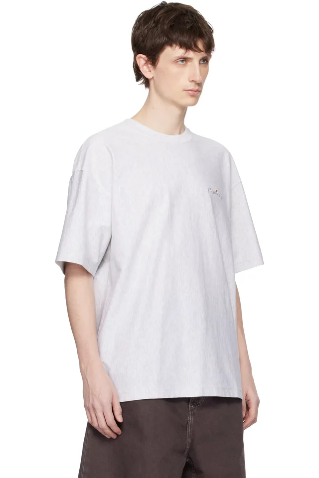 Carhartt Work In Progress Gray WIP Label T-shirt, photo 2 of 4 from SSENSE