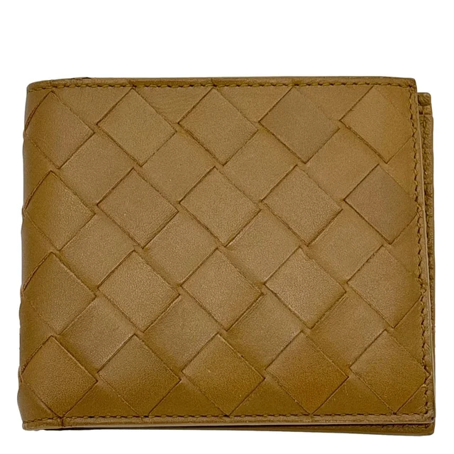 Bottega Veneta Intrecciato Leather Bifold Wallet Brown in Brown Woven leather from Dallas Designer Handbags
