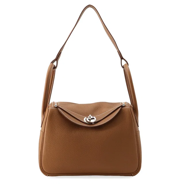 Hermès Lindy Gold Taurillon Clemence Size 26 in Gold Clemence leather from GALLERY RARE