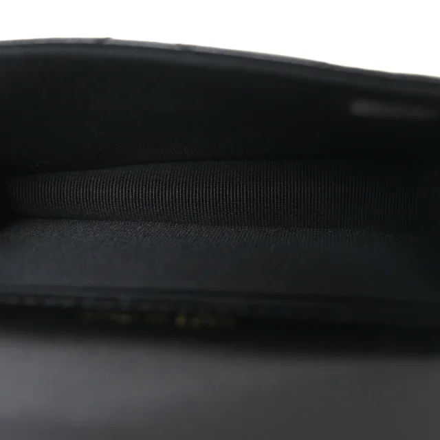 Chanel Quilted CC Hook Card Holder Black in Black Lambskin from FASHIONPHILE, photo 4 of 11