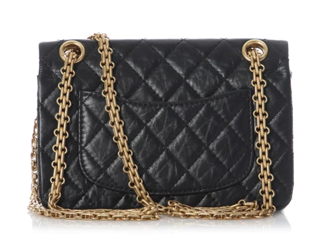 Chanel Mini Black Quilted Aged Calfskin Reissue in Black Calfskin from Ann's Fabulous Finds, photo 4 of 9