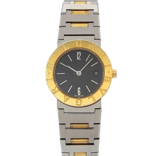 Bvlgari Watch Date Black YG Quartz in Black from The Reluxe