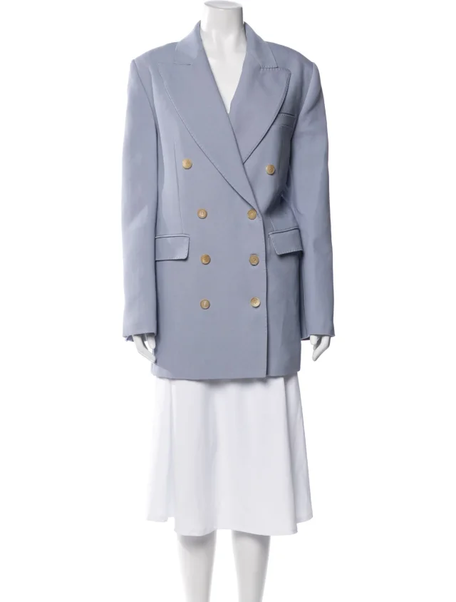 Khaite Virgin Wool Blazer in blue Wool from The RealReal