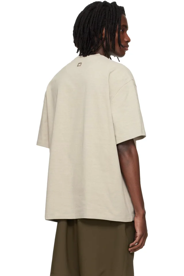 WOOYOUNGMI Taupe Graphic T-shirt, photo 3 of 4 from SSENSE