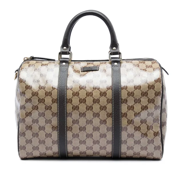 Beige Gucci Medium GG Crystal Joy Boston Bag in Beige Coated canvas from Designer Revival, photo 1 of 1
