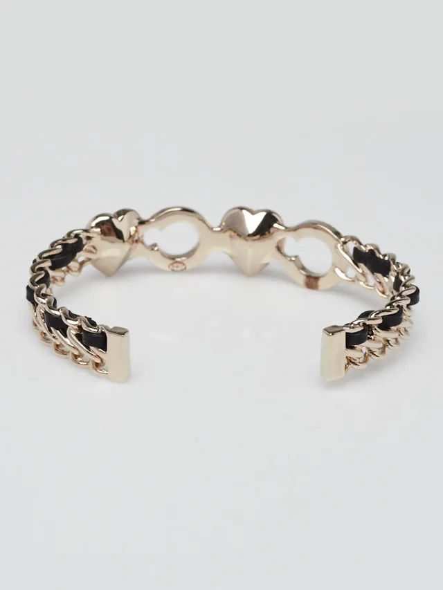 Chanel Goldtone Metal Chain Coco Crush Cuff Bracelet Size M from Yoogis, photo 5 of 7