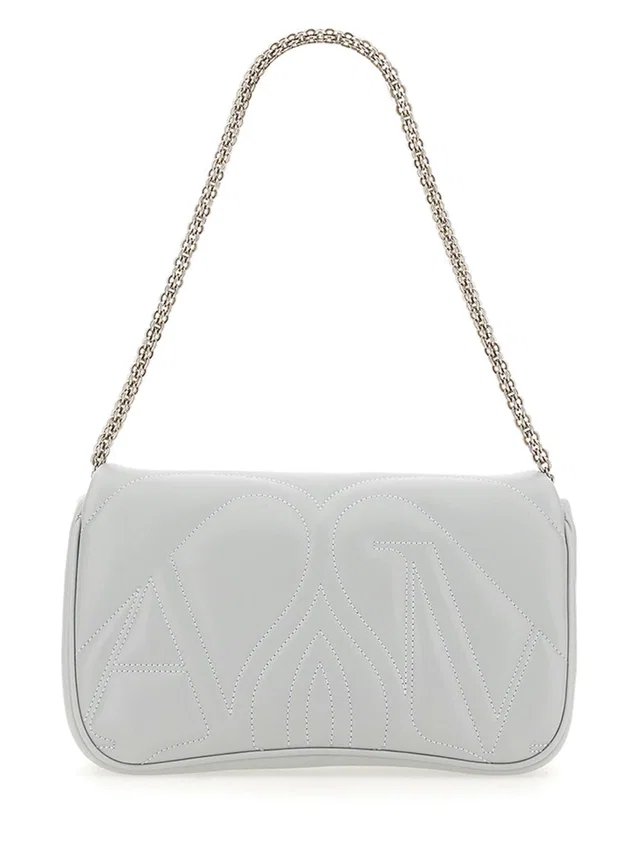 Alexander McQueen Seal Shoulder Bag — Gray Leather in Grey Leather from HEWI