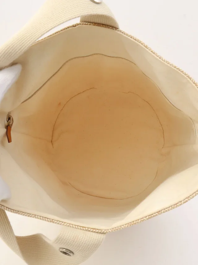 Hermès Saxo MM Beige in Beige Canvas from VINTAGE QOO TOKYO, photo 6 of 17