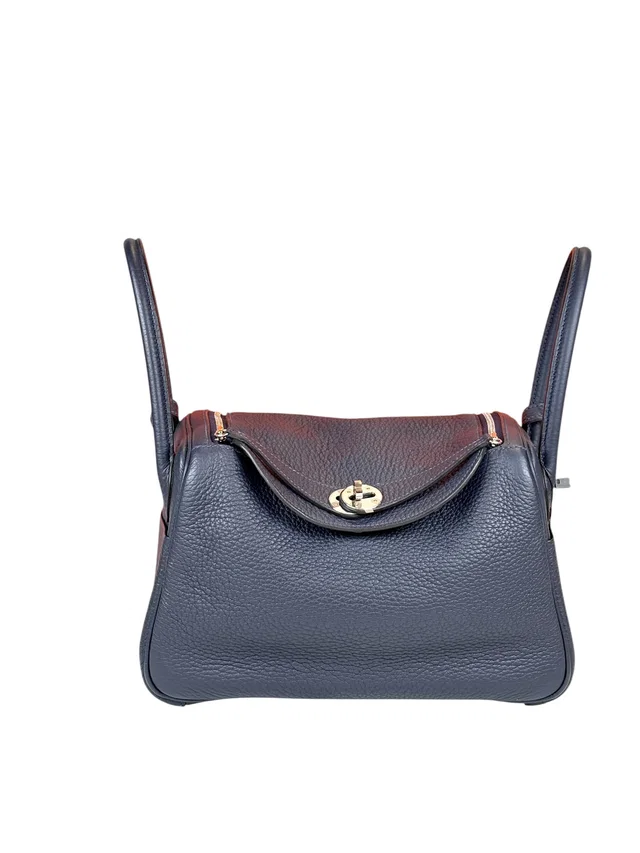 Hermès Lindy 26cm in Blue Nuit Bag - U Stamp in Blue from Luxury Promise
