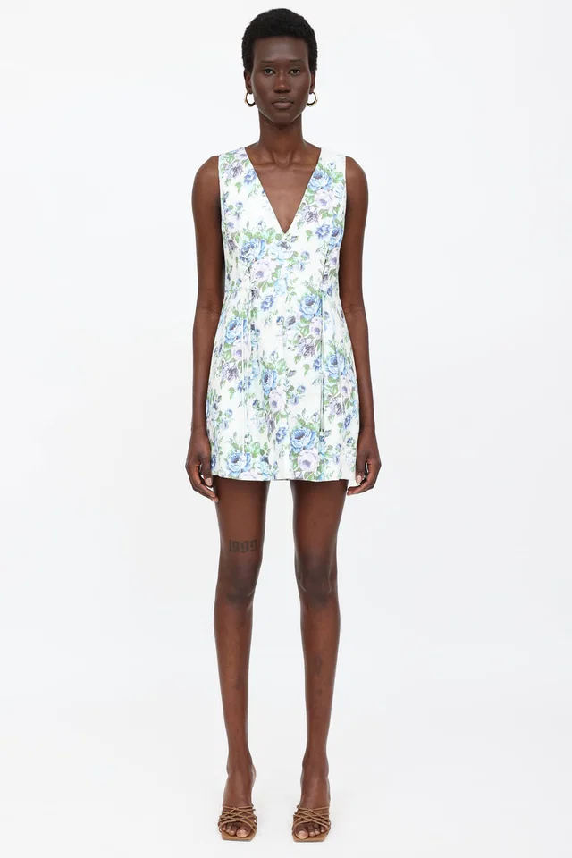 Zimmermann Floral Sleeveless Dress in Silk from VSP Consignment