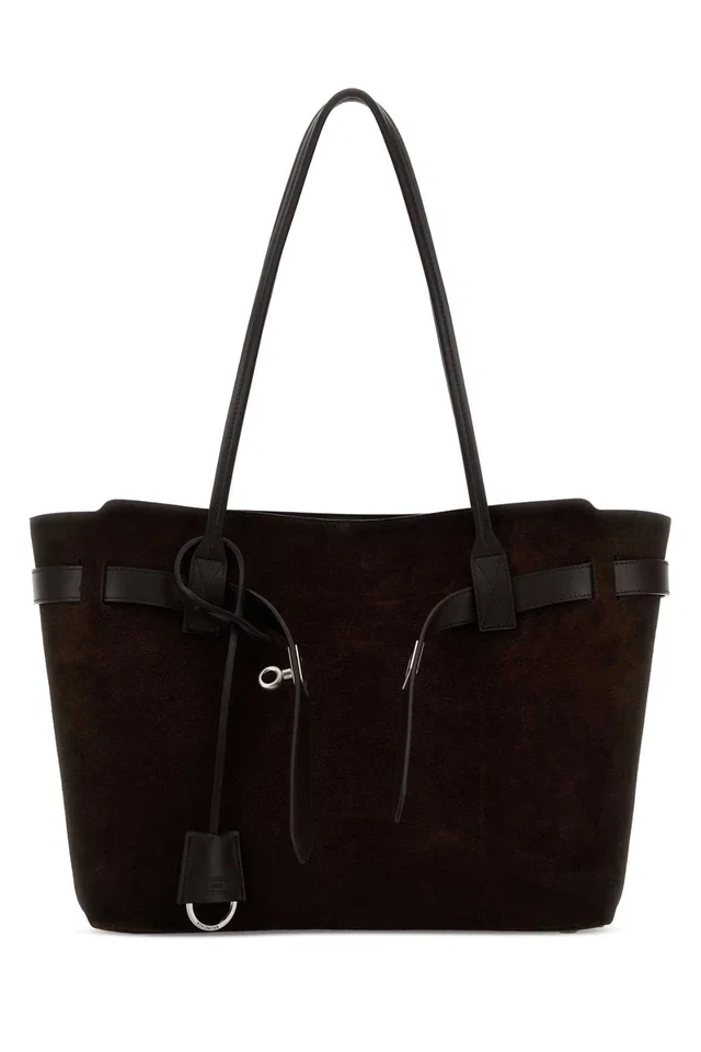 Balenciaga Suede Leather With Trim Tote Bag — Brown in Brown Suede from HEWI