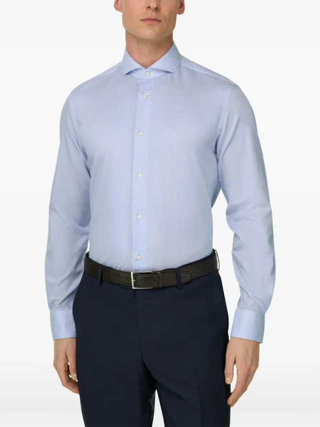 Boggi Milano naples striped shirt in Blue, photo 3 of 6 from FARFETCH