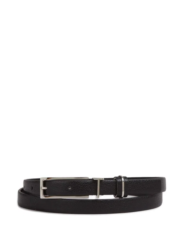 Tom Ford T Loop Belt — Black Goat Leather in Black Goatskin from HEWI