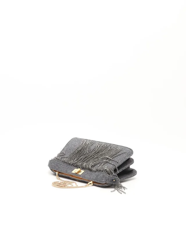 Fendi Small Flannel Bead Peekaboo ISeeU Chain Bag from A Retro Tale, photo 5 of 12