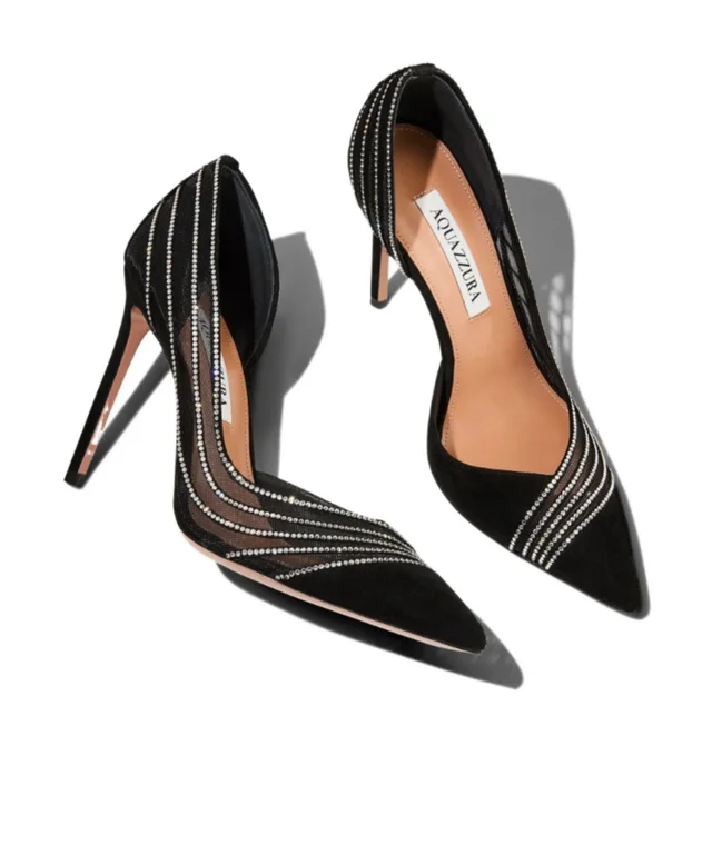 Aquazzura Dream Girl crystal-embellished heeled pumps, photo 3 of 5 from SENSER