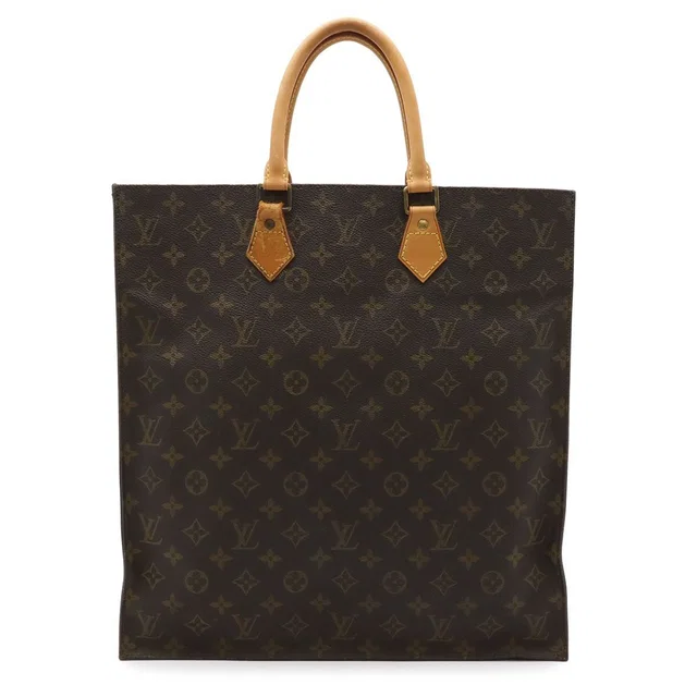 Louis Vuitton Monogram Sac Plato Tote Bag Shopping Business in Coated canvas from The Reluxe