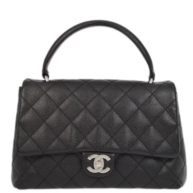 Chanel 2006-2008 Black Caviar Handbag in Black Caviar leather from AMORE Vintage Tokyo
