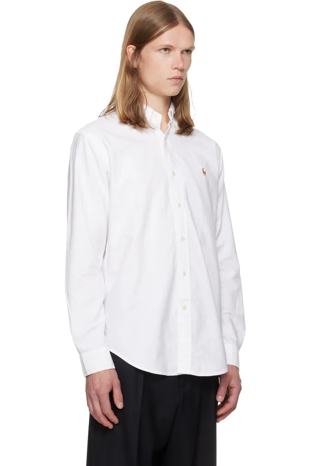 Polo Ralph Lauren White 'The Iconic Oxford' Shirt, photo 2 of 2 from SSENSE