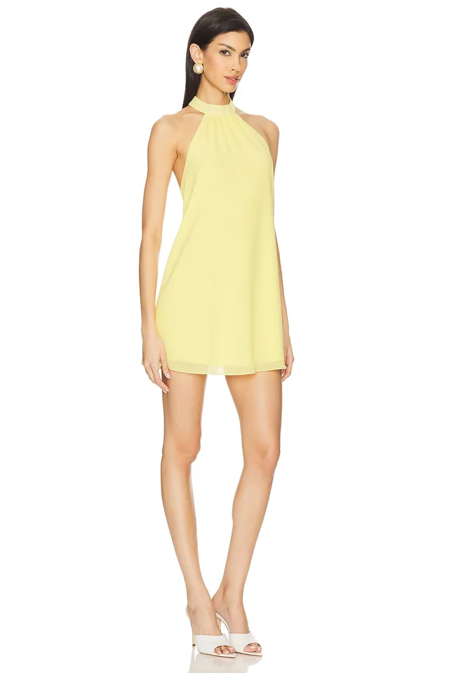 MORE TO COME Calanthe Mini Dress in Yellow, photo 2 of 3 from REVOLVE (Canada)