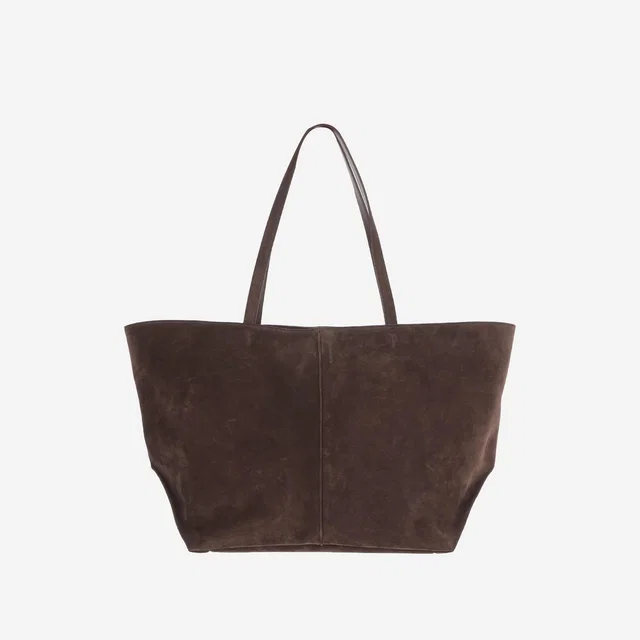 Jil Sander Suede Tote Bag — Brown in Brown Suede from HEWI