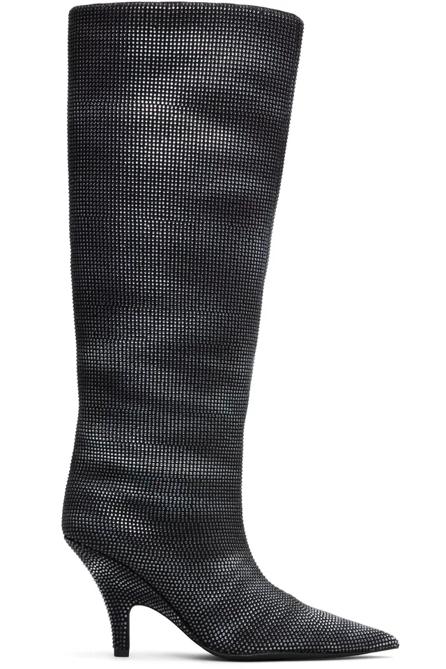 Alexander Wang Black Diablo 90mm Tall Boots, image 1 of 1 from SSENSE
