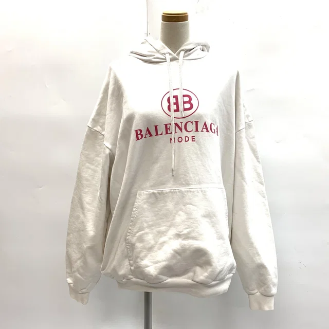 Balenciaga BB Mode Hoodie with a Pink logo Print, Cotton, Size: XS in Pink from Luxury Promise