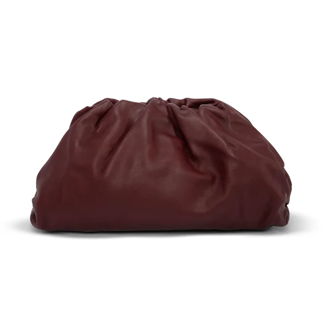 Bottega Veneta The Pouch Clutch in Burgundy Lambskin from Blue Spinach