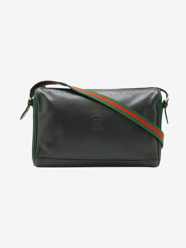 Gucci Black leather crossbody bag in Black Leather from Sign of the Times