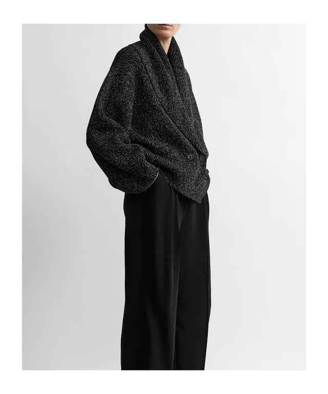 Toteme Shawl-lapel cardigan black/white, photo 2 of 4 from SENSER