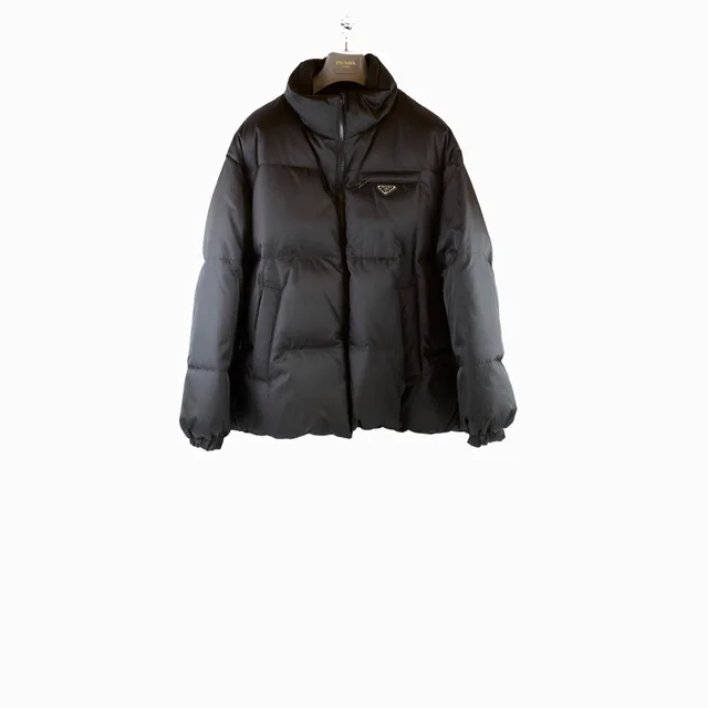 Prada Reversible Mens Re-Nylon Puffer Jacket Black Size M in Black Nylon from The Purse Affair