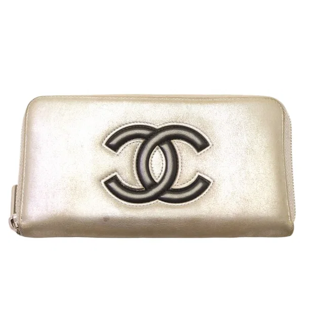 Chanel CC Logo Lambskin Wallet in Lambskin from The Reluxe