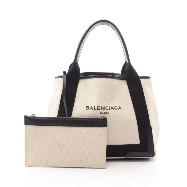 Balenciaga NAVY CABAS S tote bag in Navy Canvas from LuxUness