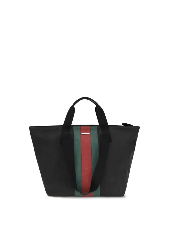 Gucci Tote Bag — Black Cotton in Black Canvas from HEWI