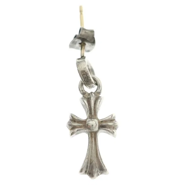 Chrome Hearts Bby Pprchn Baby Fat Cross Drop Earrings Silver in Silver from The Reluxe