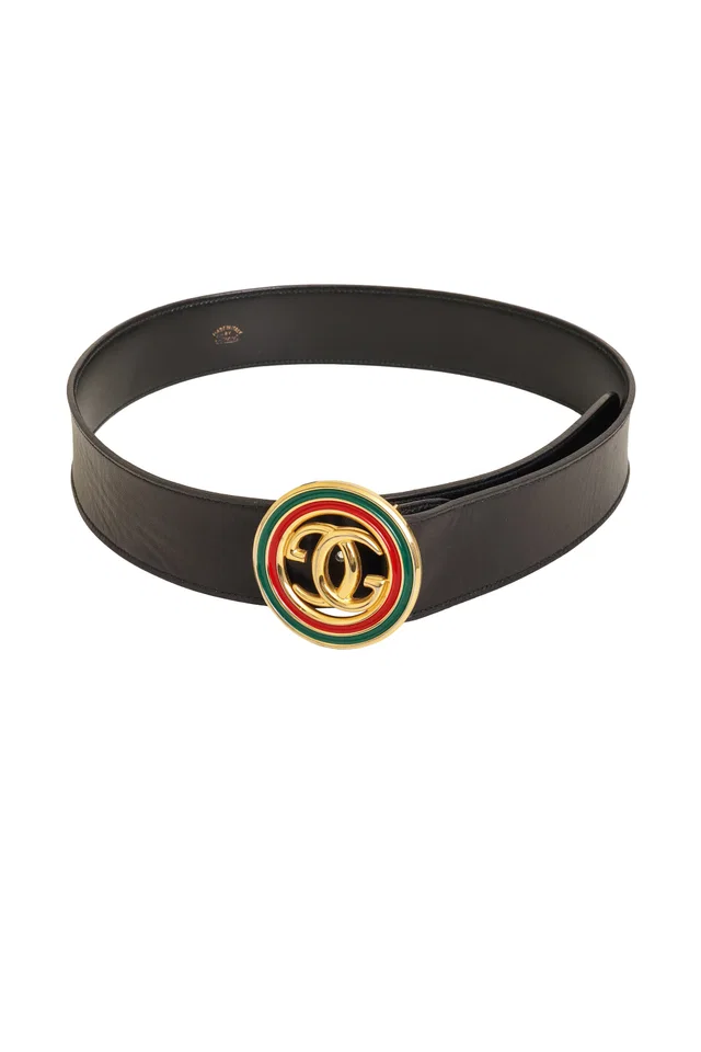 Gucci Leather Enamel Logo Belt II in Leather from Recess LA