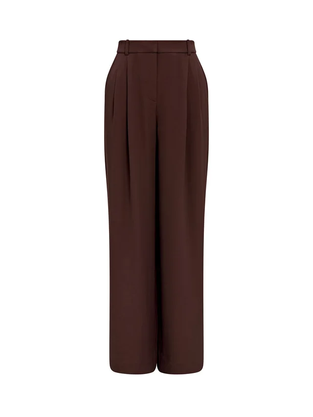 Forever New Dani Straight Leg Tailored Trousers Brown in Brown from Fenwick, photo 1 of 1
