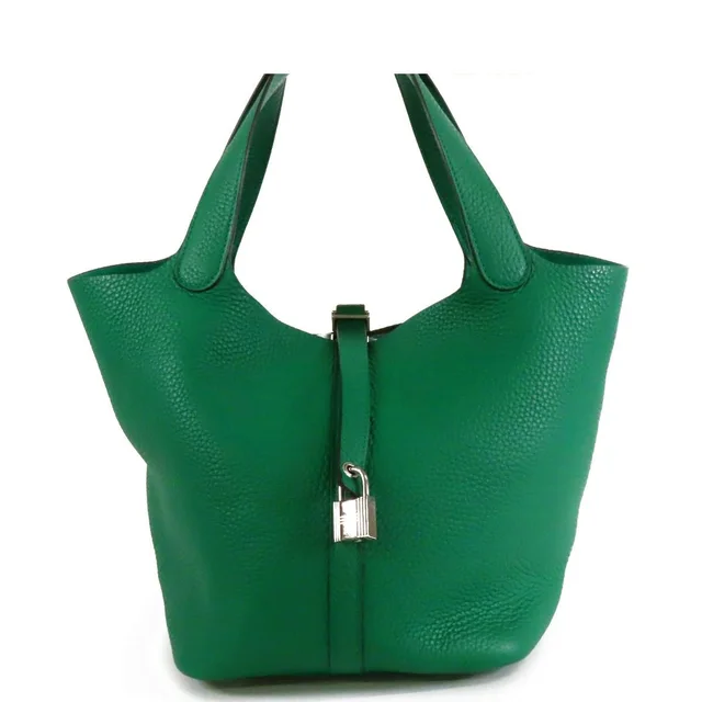 Hermès Picotin Lock MM Vert Vertigo Silver Taurillon Handbag in Green from The Reluxe
