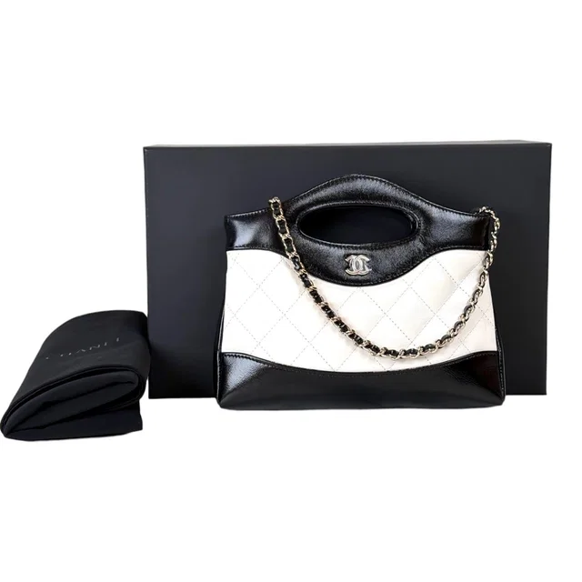 Chanel 31 Mini Black/White Bag in Black from Luxury Promise