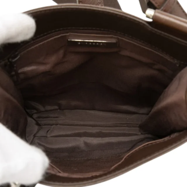 Beige Burberry House Check Canvas Crossbody in Beige Canvas from Designer Revival, photo 4 of 6