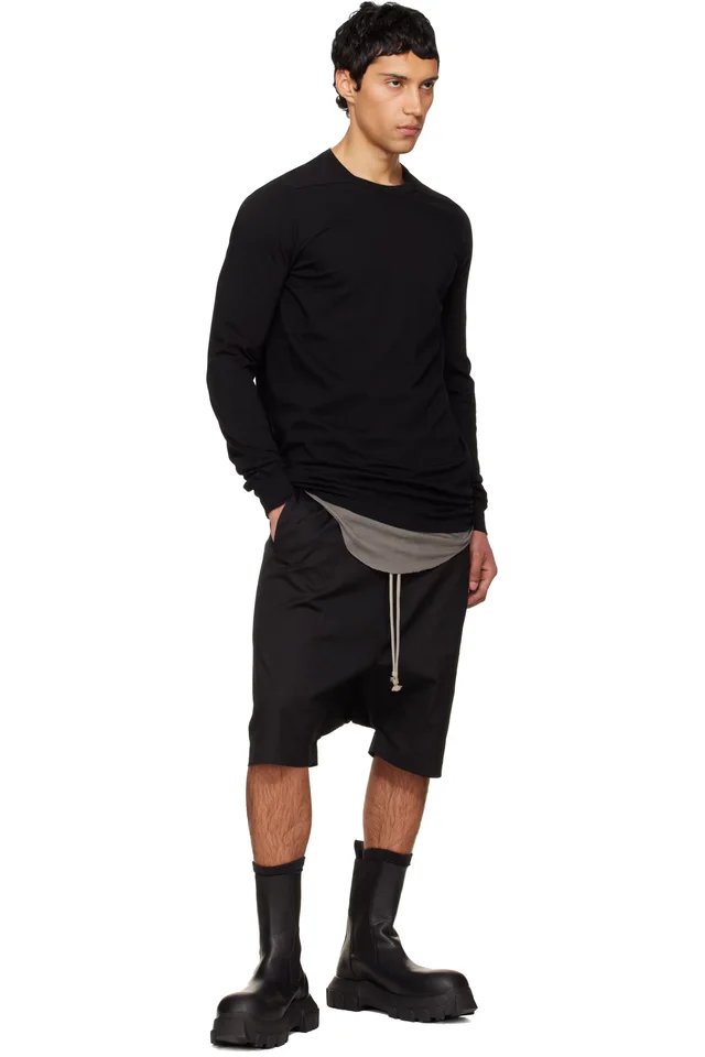 Rick Owens Black Temple Level T-shirt, photo 4 of 4 from SSENSE