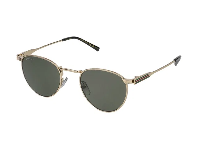 Gucci Gg1875s Round Metal Frame Sunglasses — Gold in Gold from HEWI