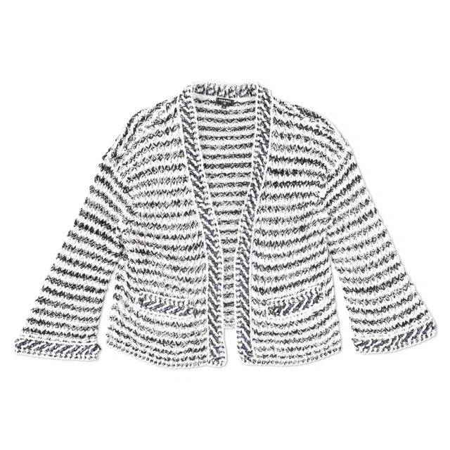 Chanel 18P 2018 Black & White Tweed Cardigan Jacket in Black Tweed from HEWI