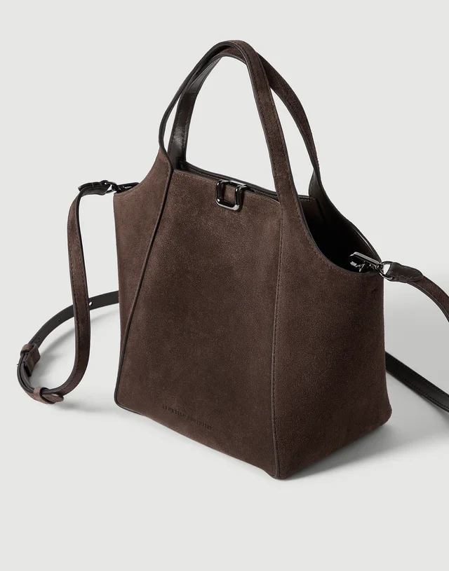 Brunello Cucinelli Sartorial small bucket bag in suede, photo 3 of 5 from SENSER