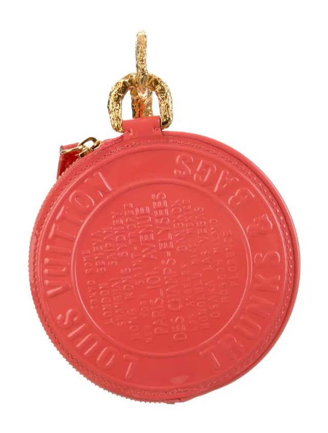 Louis Vuitton Trunks & Bags Vernis Keychain in pink Patent leather from The RealReal
