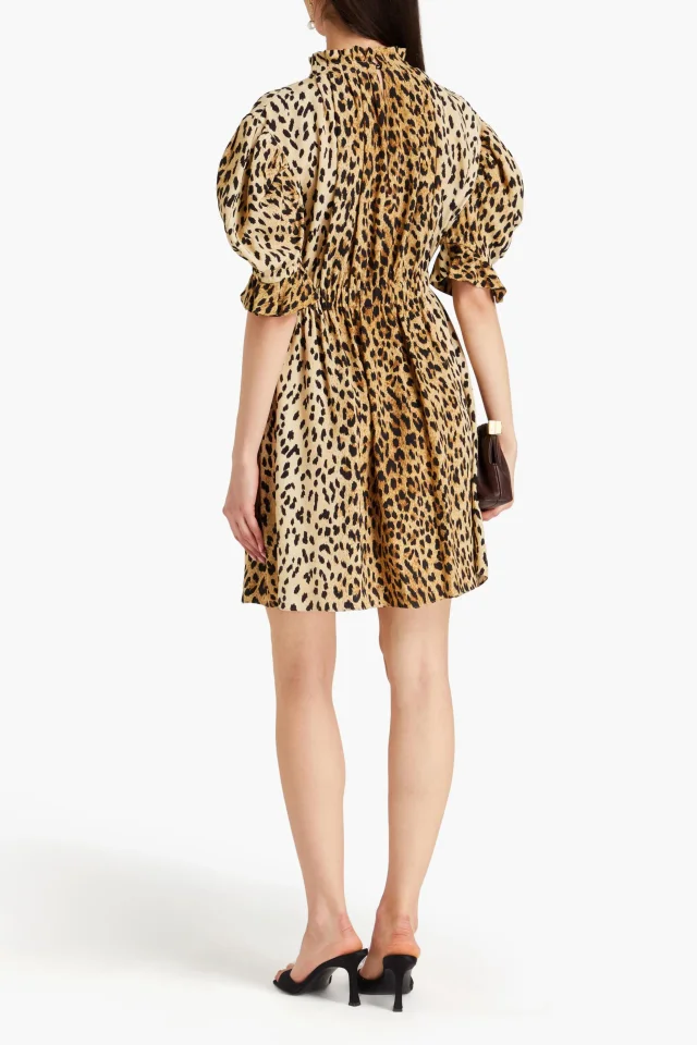 Valentino Garavani Leopard-Print Silk Crepe De Chine Mini Dress, photo 3 of 4 from THE OUTNET