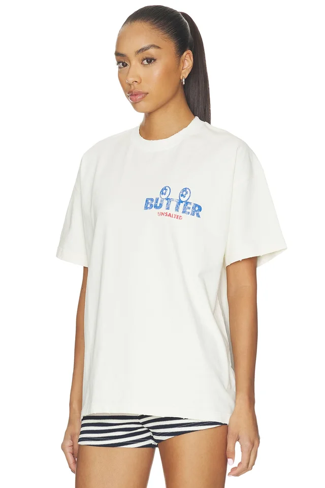 VANDYTHEPINK Butter Eye Logo Tee in Butter Yellow, photo 3 of 4 from REVOLVE (Canada)