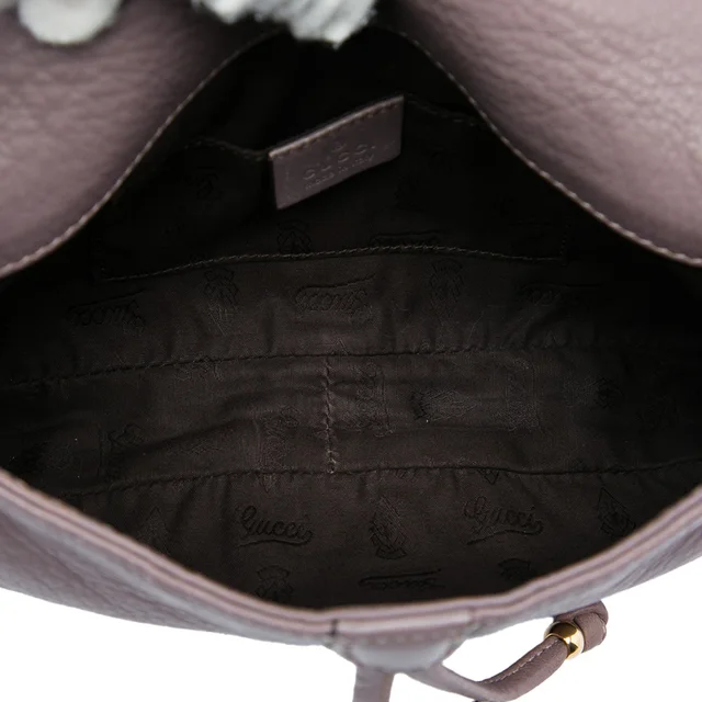 Purple Gucci Calfskin Bamboo Croisette Shoulder Bag in Purple Calfskin from Designer Revival, photo 2 of 2