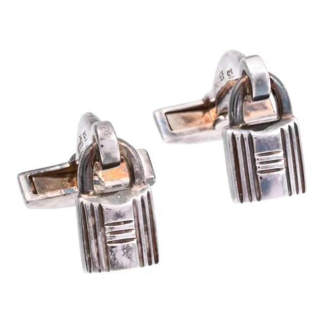 Hermès SV925 Cadena Motif Cufflinks - Silver in Silver from VINTAGE QOO TOKYO